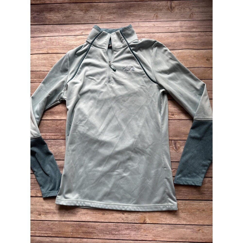 The North Face Women Canyonlands 1/4 Zip Fleece Pullover Jackets Small Teal